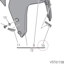 Decal ducati safety pack left 43713501A