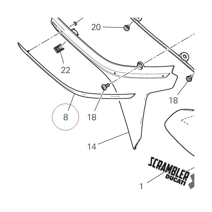 Right ornamental strip 43713541BA