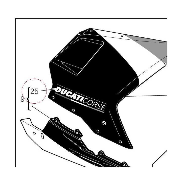 Ita flag sticker ducati corse 43810451AB
