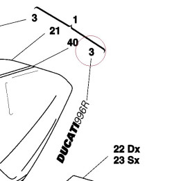 Sticker ducati 996R 43811051CA