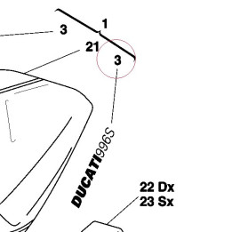 Sticker DUCATI996S 43811051DA