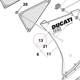 Graphic, left ducati 998 43812421A