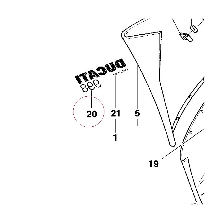 Graphic, right ducati 998 43812431A