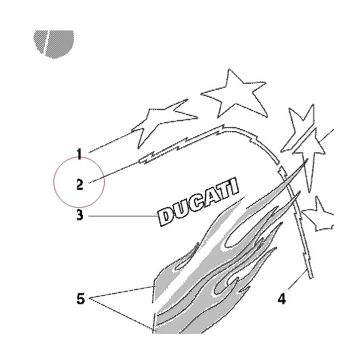 Strip - flash. white/fairing 43813411A