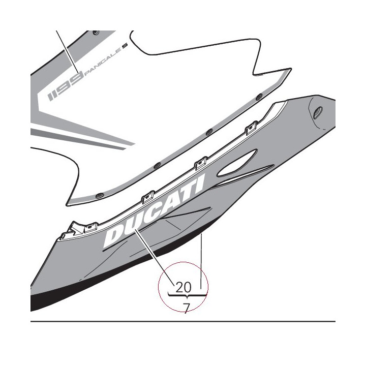 Sticker ducati left 43818201A