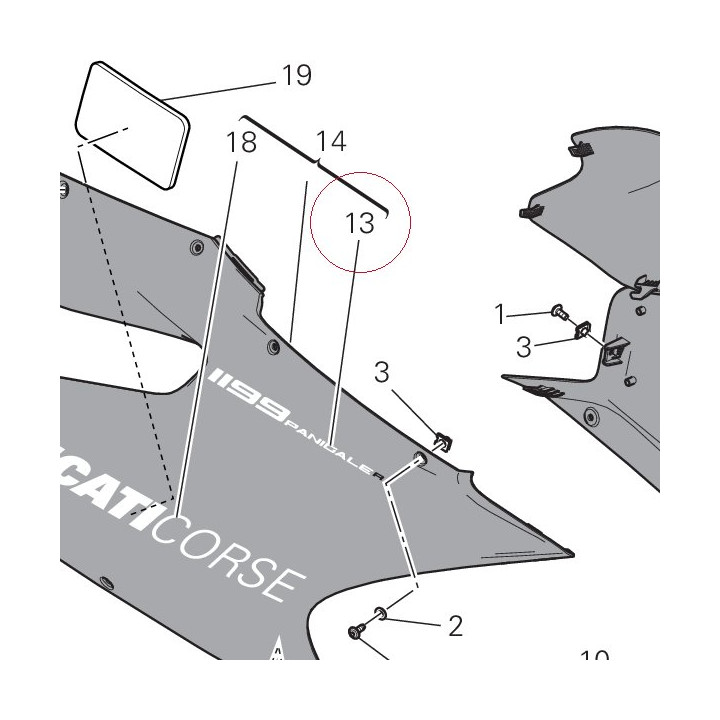 Decal "1199 panigale r" 43818791A