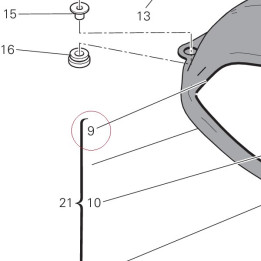 Adhesive strip black right 43819481A