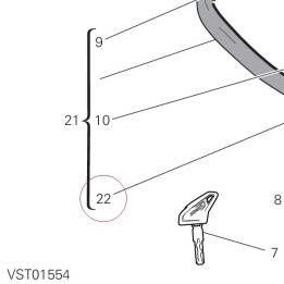Adhesive strip black right 43819491A