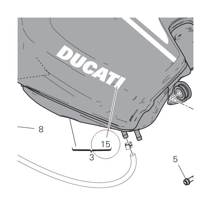 Right sticker ducati 43819521A