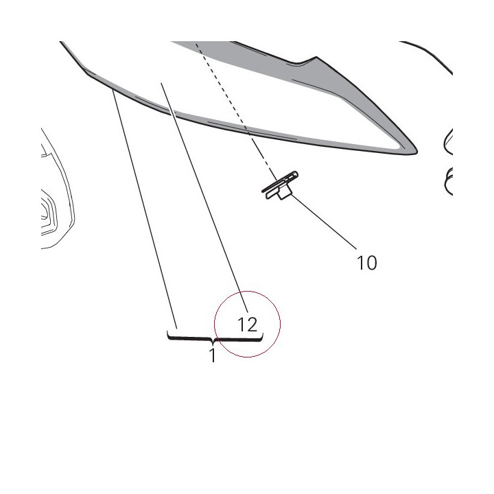 Adhesive strip, white 43819611A
