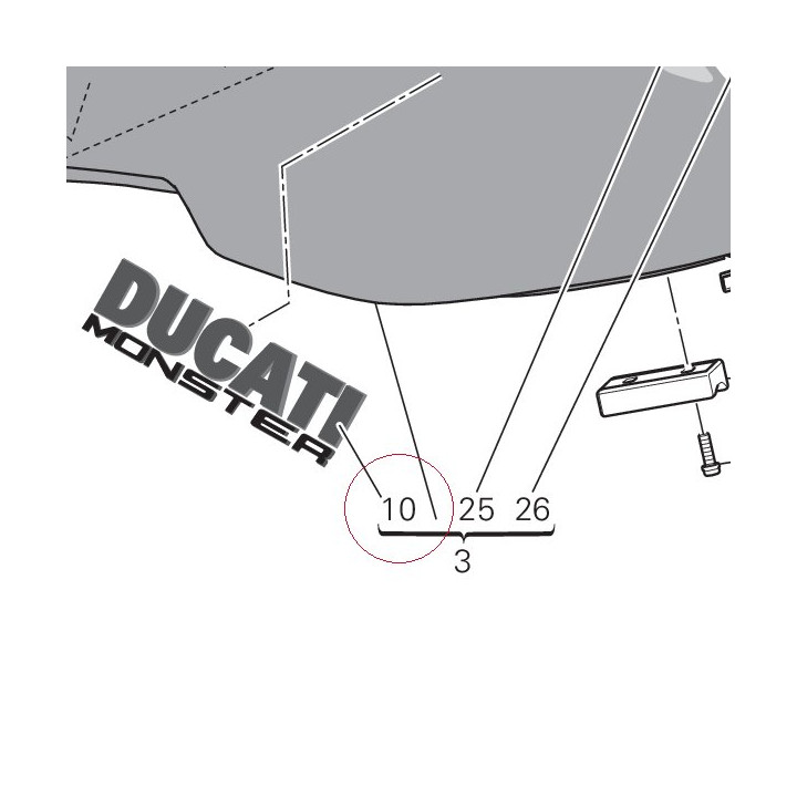 Emblem ducati 43819621B