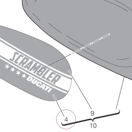 Sticker lower (black) 43819871AP