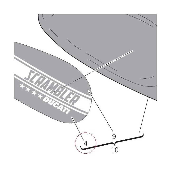 Sticker lower (black) 43819871AP