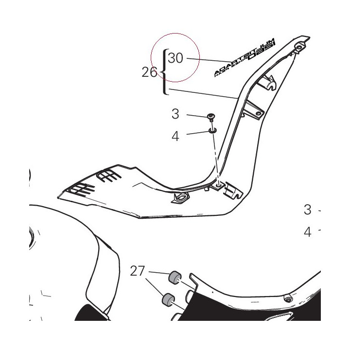 Right sticker 4381B401A