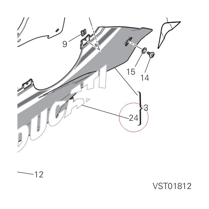 Left sticker ducati 4381B571A