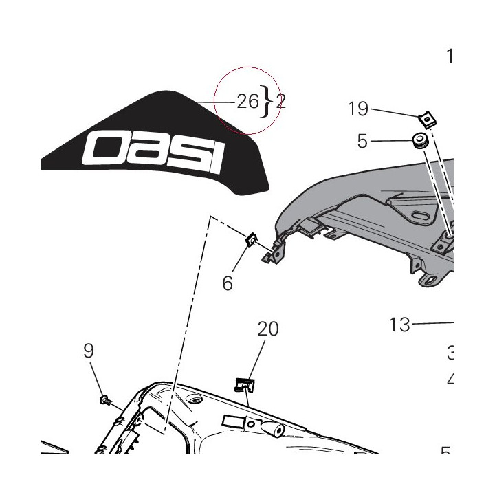 Right sticker 4381C041A