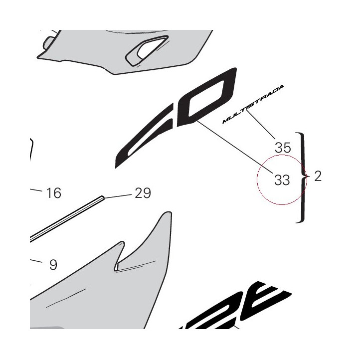 Left sticker 4381D311A