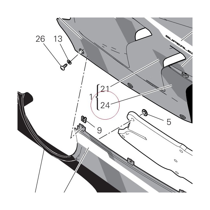 Right sticker 4381D671A