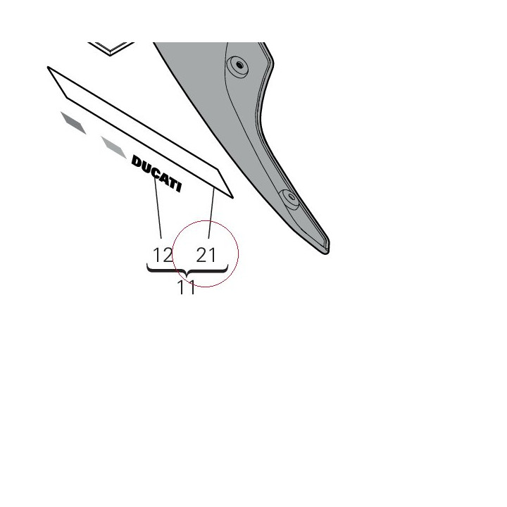 Right sticker 4381E141A