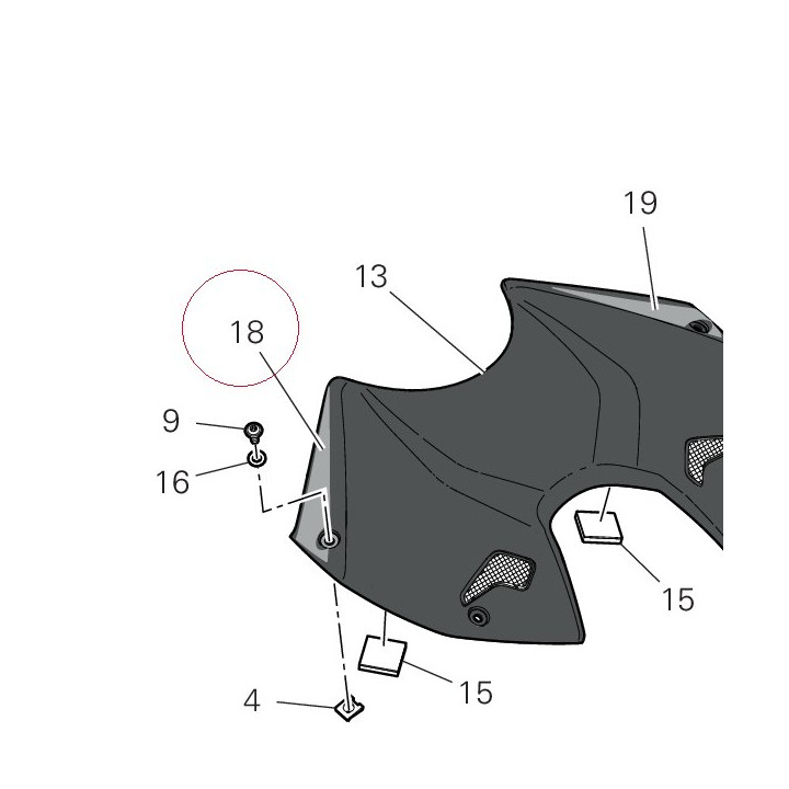 Decalcomania cover serbatoio destra 4381E551A