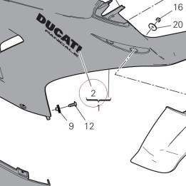 Decalcomania ducati destra 4381G351A