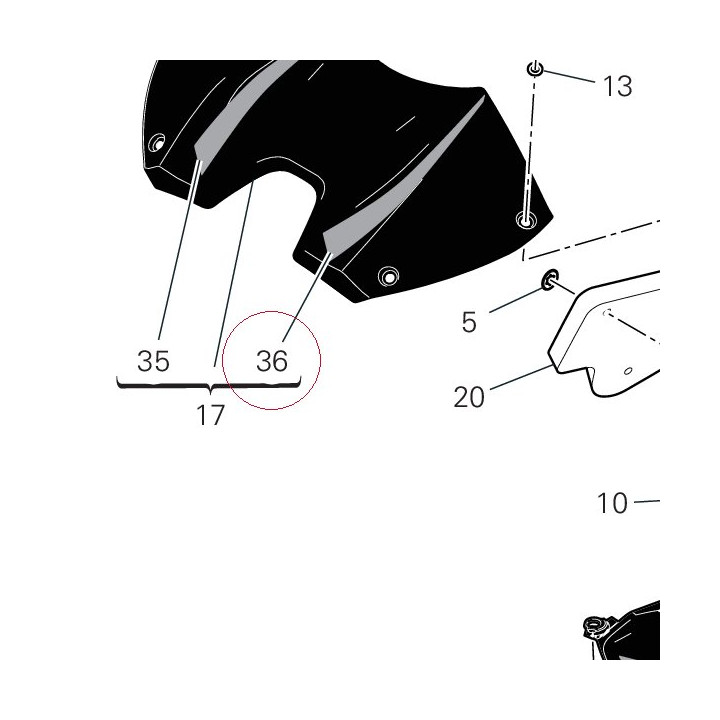 Decalcomania cover serbatoio sinistra 4381G651A