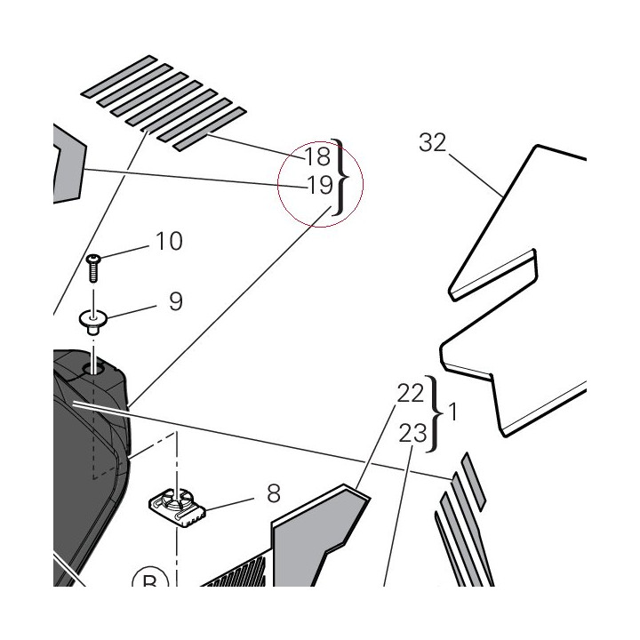 Upper tank decal 4381G921A