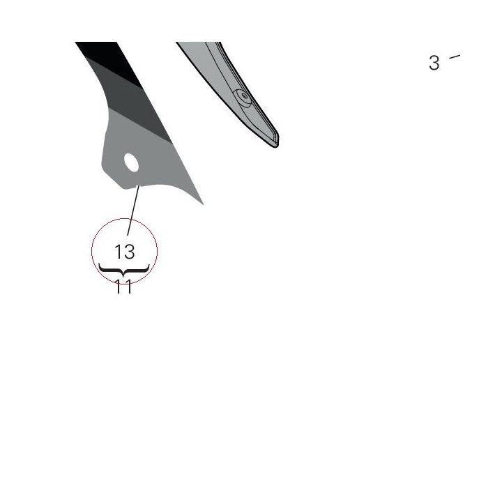 Decalco bande coda right 4381G931A