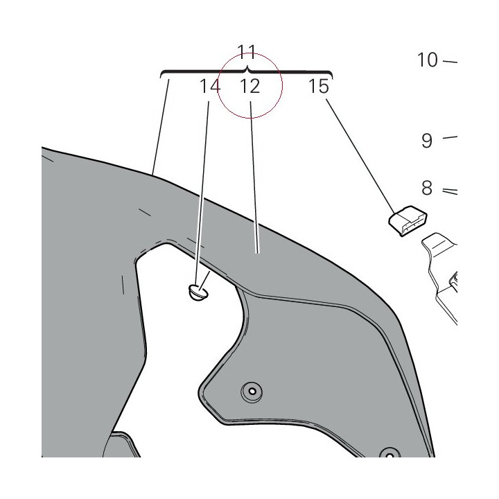 Decalco bande coda left 4381G941A