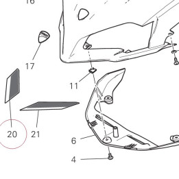 Decalco becco right V20E s 4381H631A