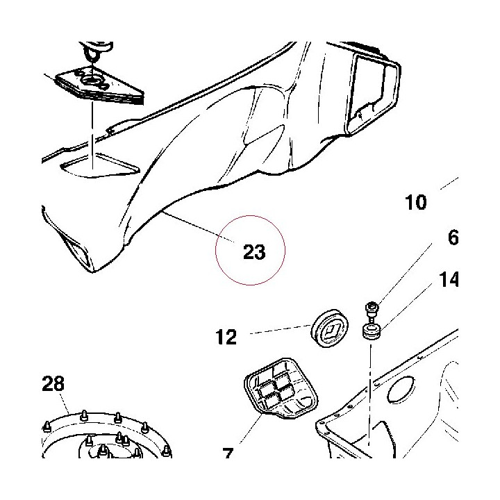 Right duct 44210391A