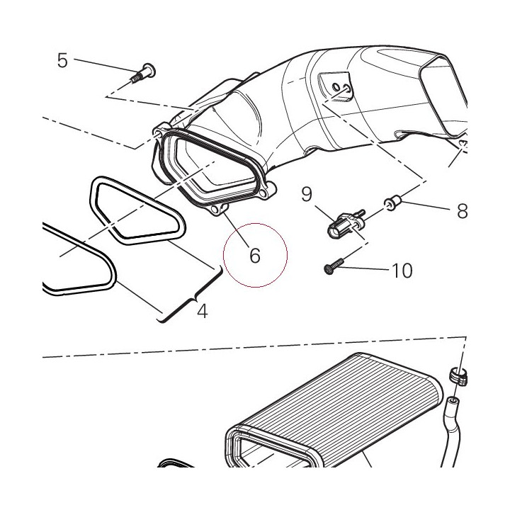 Duct, air intake left 44212281B