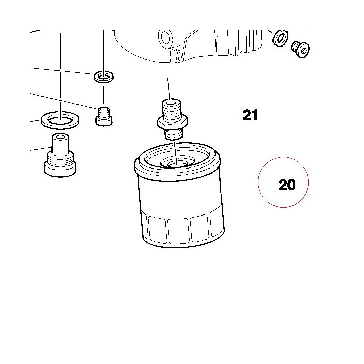 Oil cartridge filter 44440033A