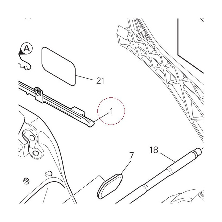 Upper chain sliding shoe 44610192A
