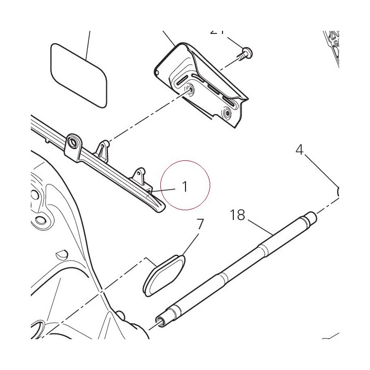 Upper chain sliding shoe 44610201A