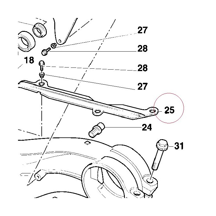 Upper chain sliding shoe 44710191A