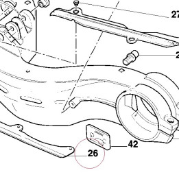 Lower chain sliding shoe 44710201A
