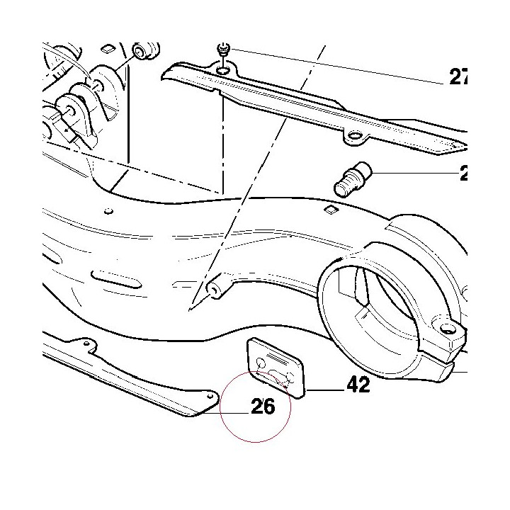 Lower chain sliding shoe 44710201A