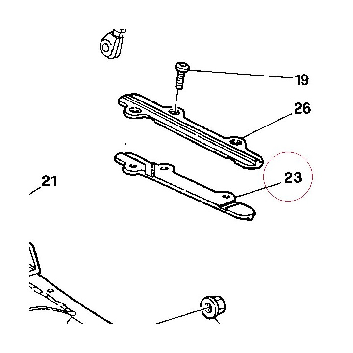 Lower chain sliding shoe 44710221A