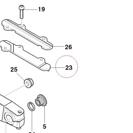 Lower chain sliding shoe 44710221AB