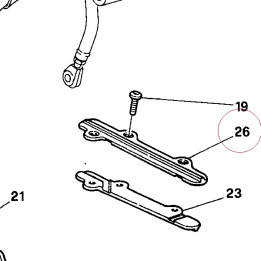 Upper chain sliding shoe 44710241A