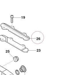 Upper chain sliding shoe 44710241AB