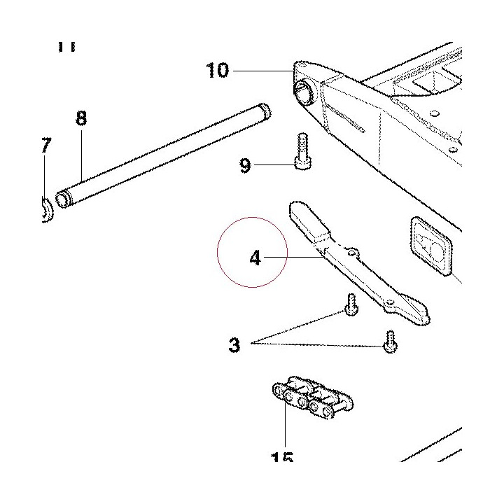 Lower chain sliding shoe 44710311A
