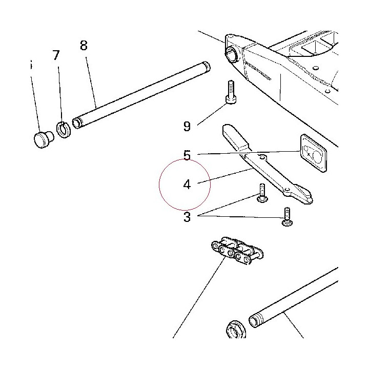 Lower chain sliding shoe 44710312A