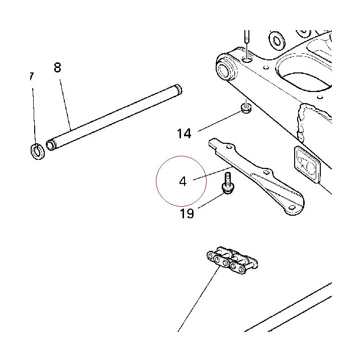 Lower chain sliding shoe 44710331A