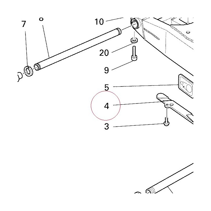 Lower chain sliding shoe 44710381A