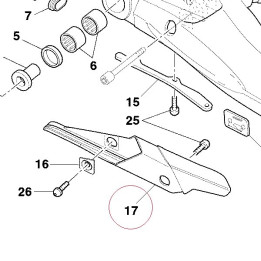 Upper chain sliding shoe 44710411A
