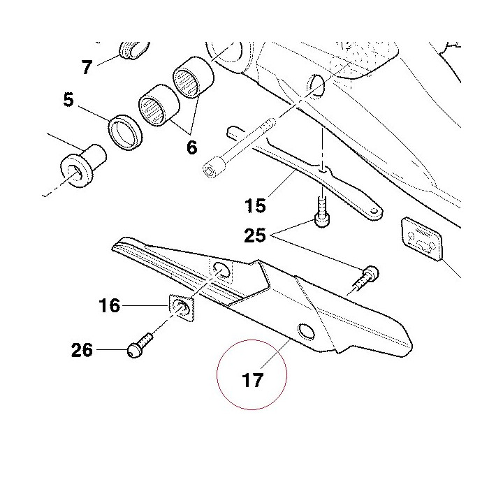 Upper chain sliding shoe 44710411A
