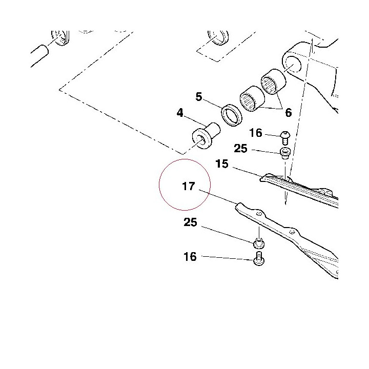Lower chain sliding shoe 44710421A