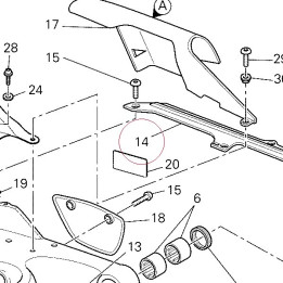 Upper chain sliding shoe 44710481A